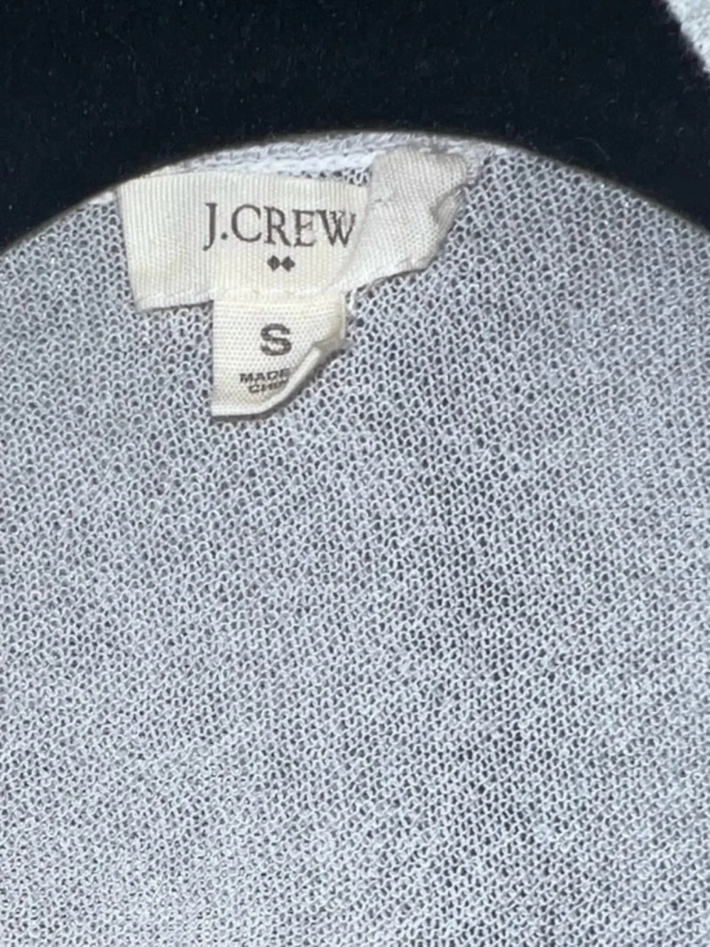 Jcrew lightweight gray and white sweater size S